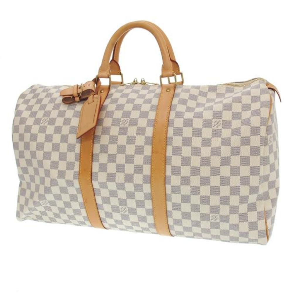 Louis Vuitton Damier Azur Keepall 50 Handbag